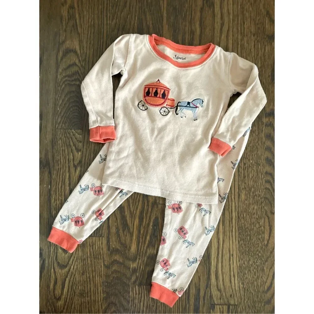3/$30 Leveret Infant Baby 18-24 Months Pumpkin Carriage 2-piece Pajamas BUY 2 GE